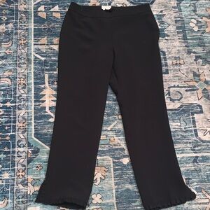 Kate Spade size 4 Black Ruffle Hem Pants